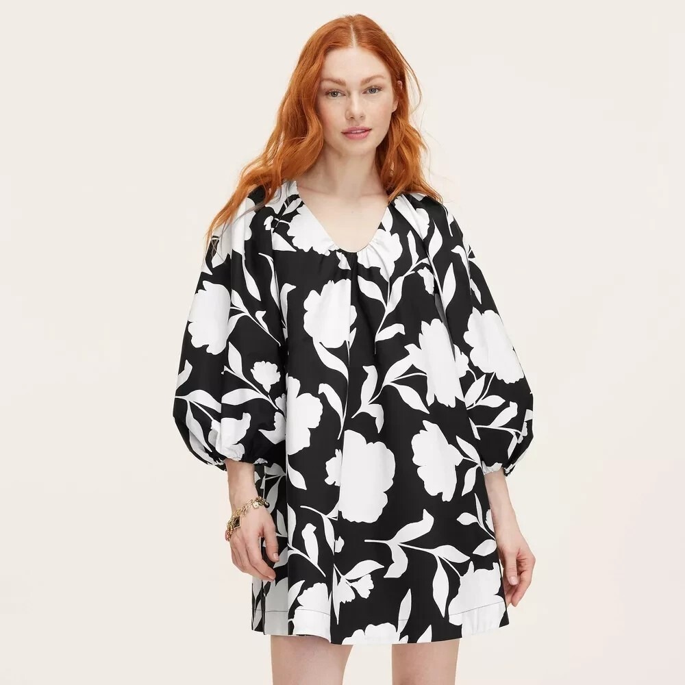 Size XS - Kate Spade New York x Target Rose Poplin Long Sleeve Mini Dress NWT
